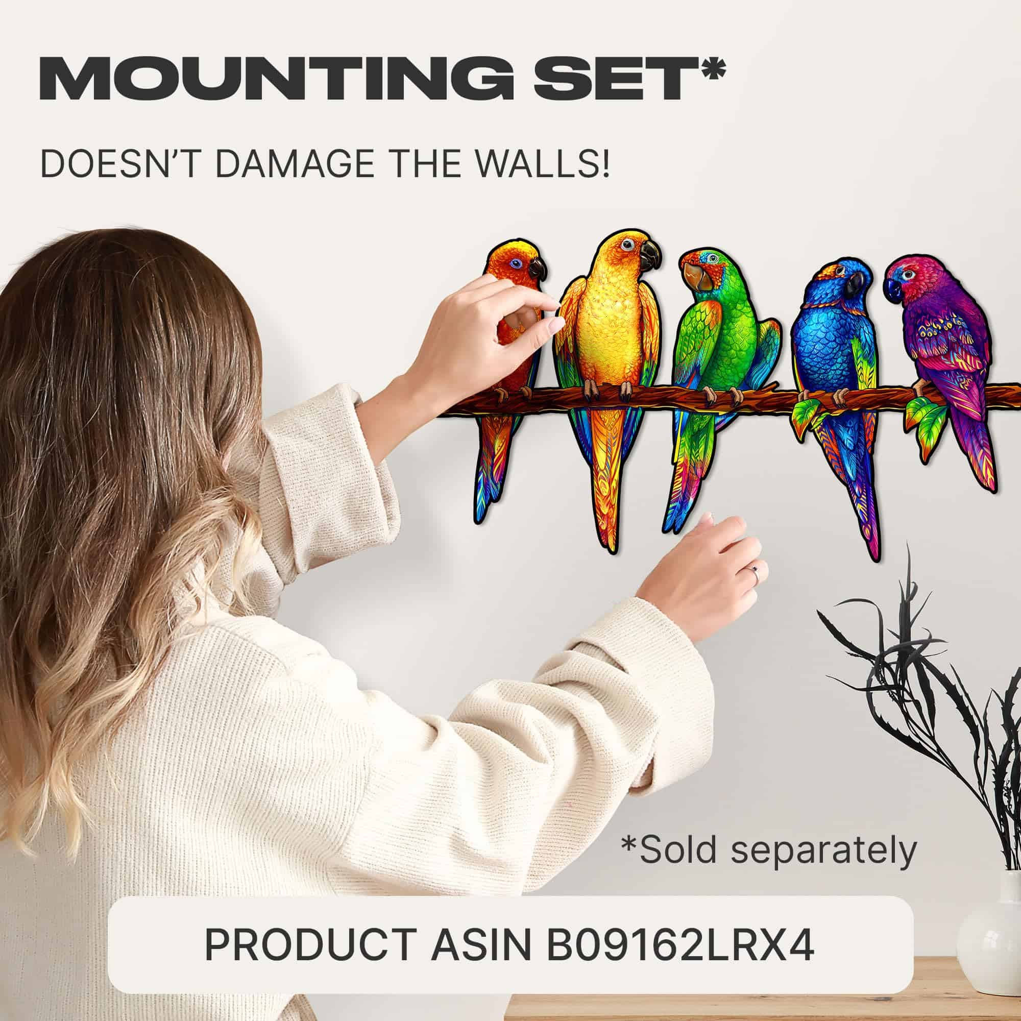 Rompecabezas de madera original UNIDRAGON - Loros - Imagen 7