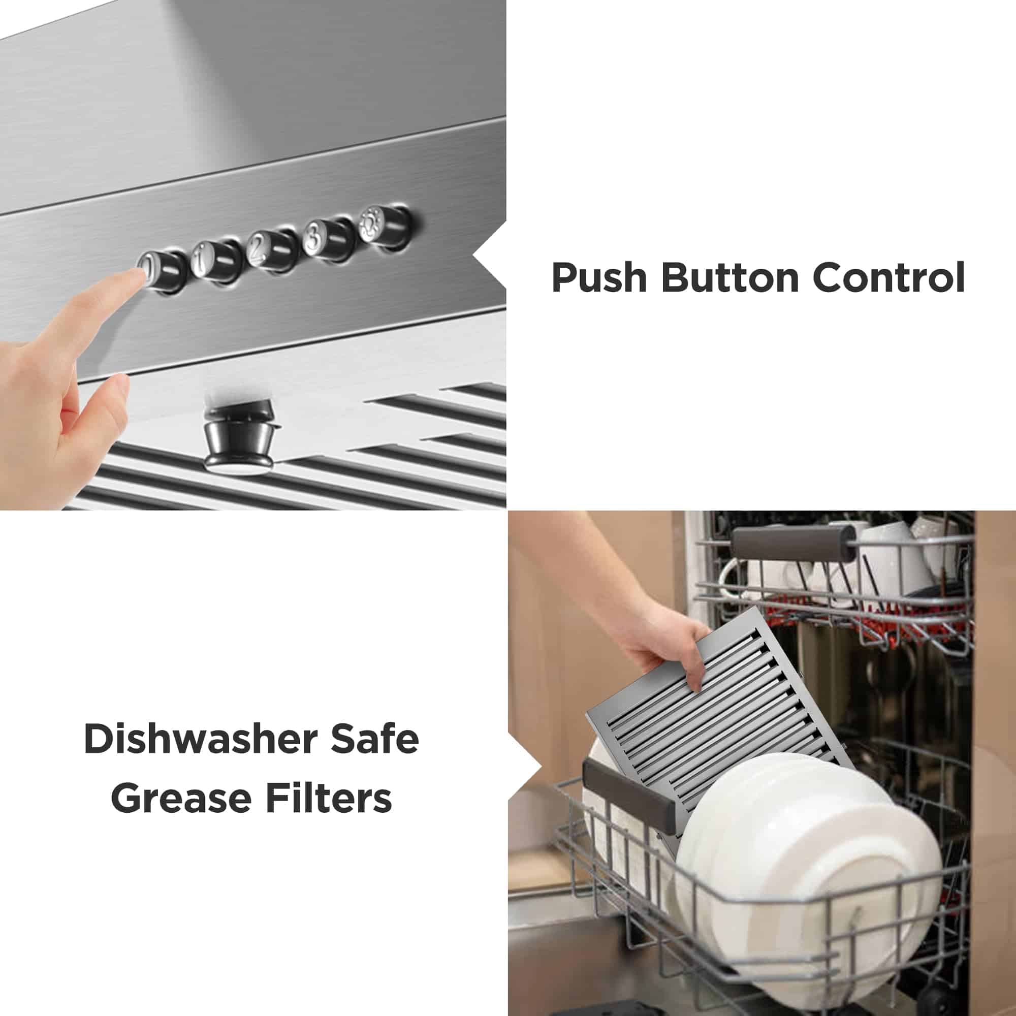 Campana extractora Zomagas de 30 pulgadas, Campana de Pared - Imagen 5