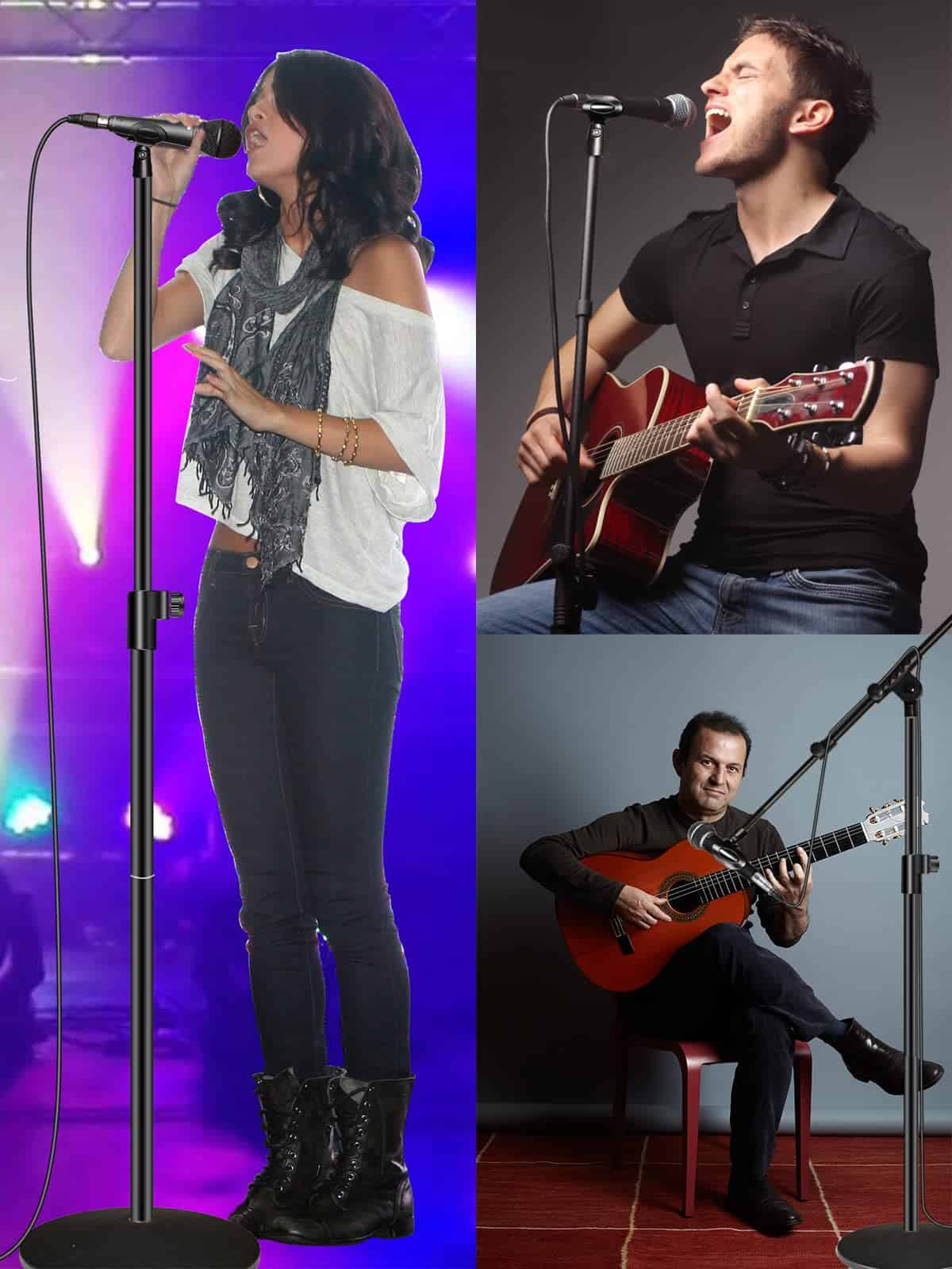 Soporte de Micrófono con Base Redonda Ponderada - Imagen 7