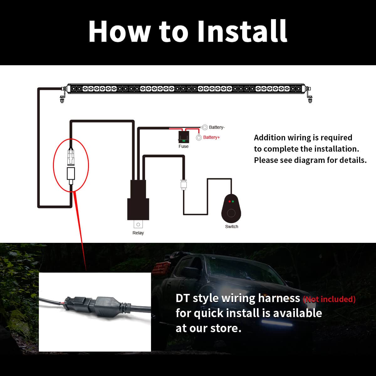 Barra de luces LED de 42 pulgadas LASFIT, Barra de luz - Imagen 6