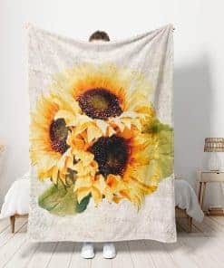 Manta de tiro suave de girasol - Mantas de felpa de girasol