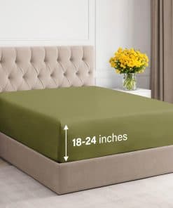 Sábana Ajustable Queen Extra Profunda de 400 Hilos de