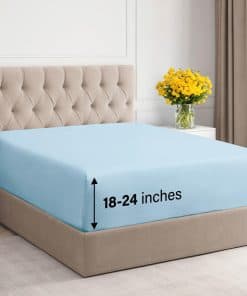 Sábana Ajustable de Algodón Extra Profunda de 400 Hilos -