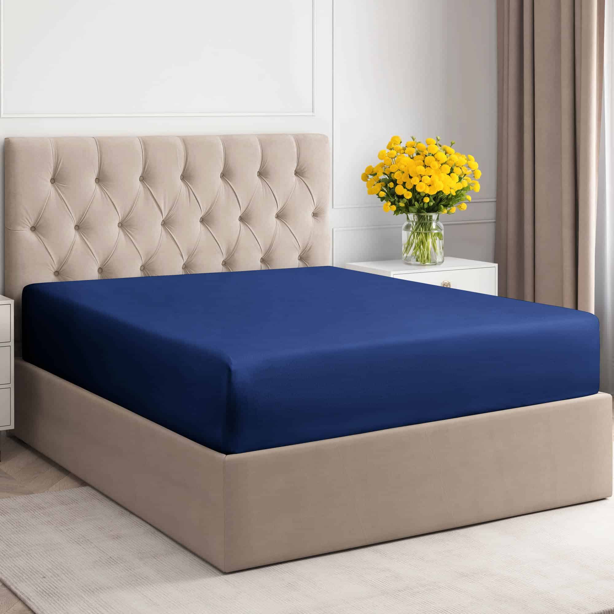 Sábana Ajustable de Algodón King de 400 Hilos - Sábanas de