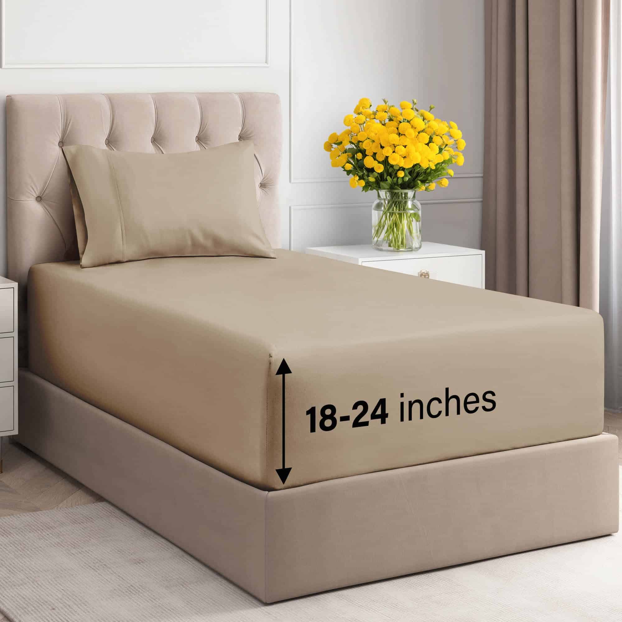 Juego de sábanas de 3 piezas para cama individual tamaño