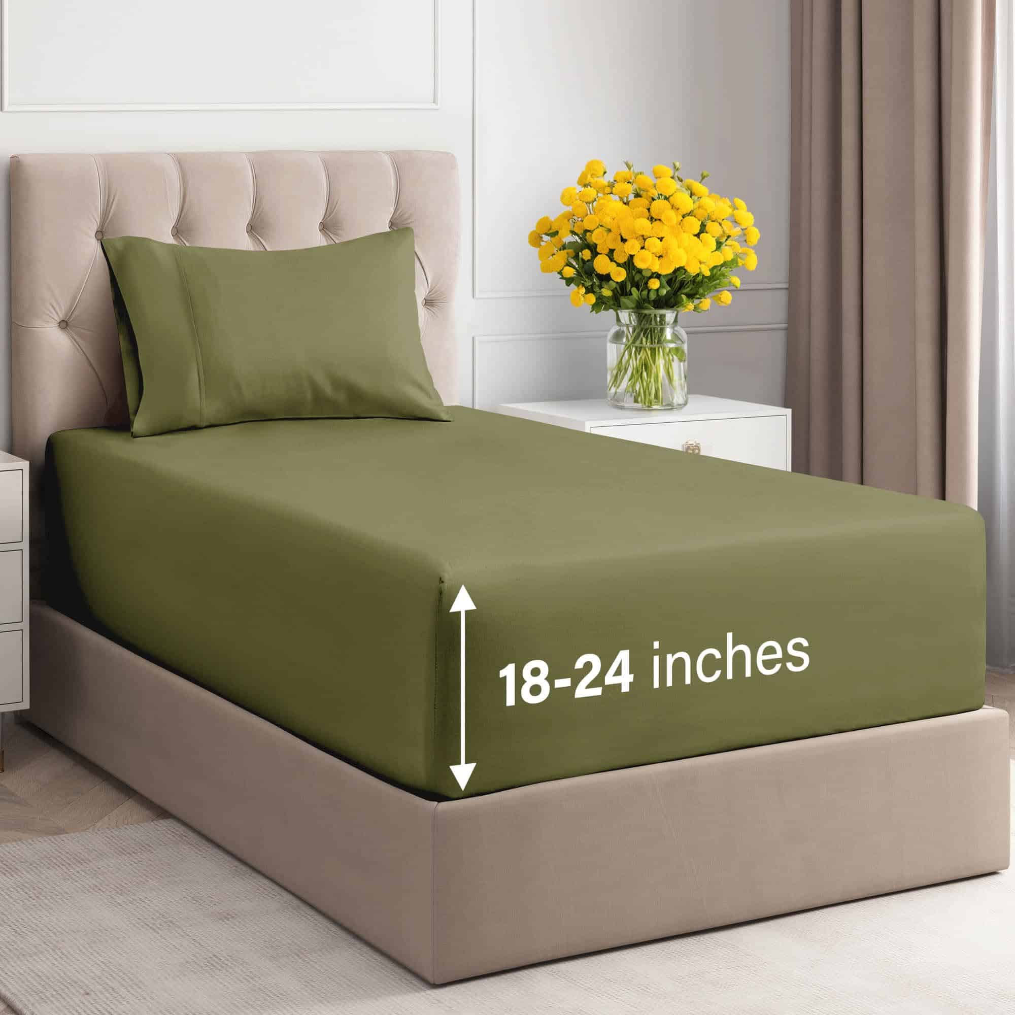 Juego de Sábanas de 3 Piezas para Cama Individual con