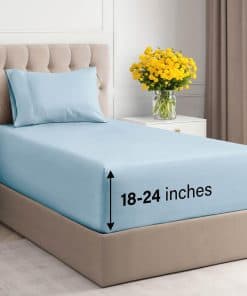 Juego de sábanas de 3 piezas para cama TwinXL, 400 hilos de