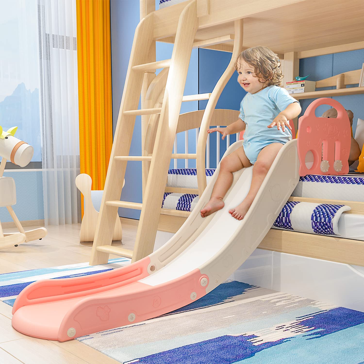 monleelnom Tobogán para Niños para usar en Camas,