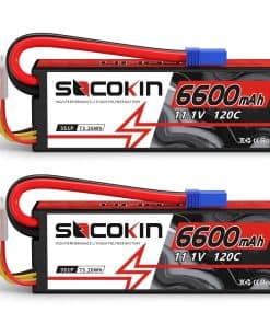Batería Lipo Socokin 6600mAh 11.1V 120C con Conector EC5
