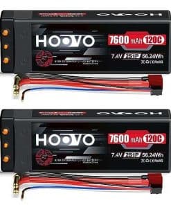 Batería Lipo HOOVO 7600mAh 2S 7.4V 120C con Estuche Rígido