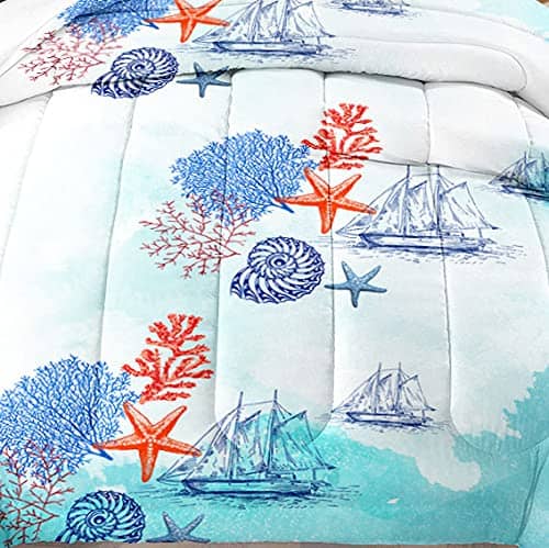 Set de edredón de confort Azul océano para niños y adultos, - Imagen 4