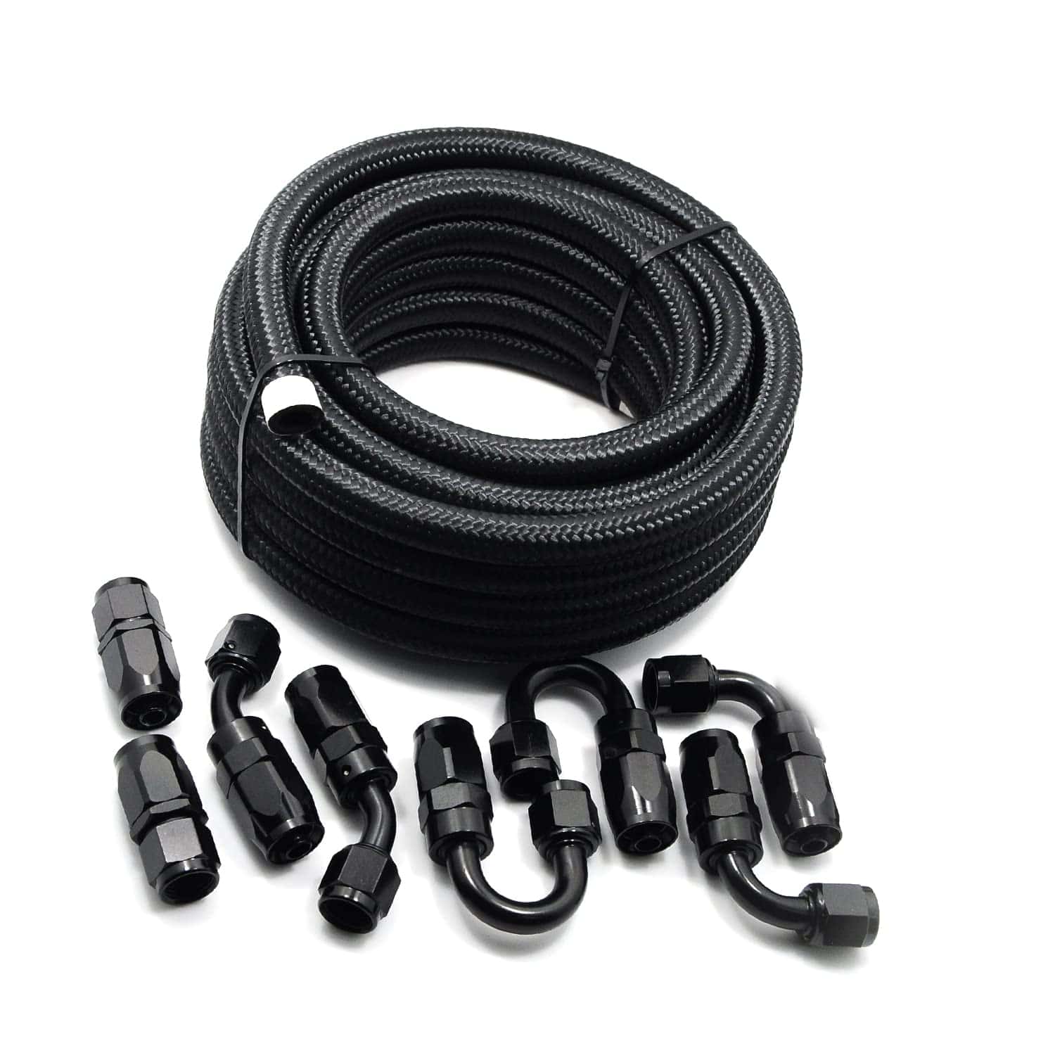 Kit de manguera trenzada de 10FT de 8AN PTFE E85 con 8