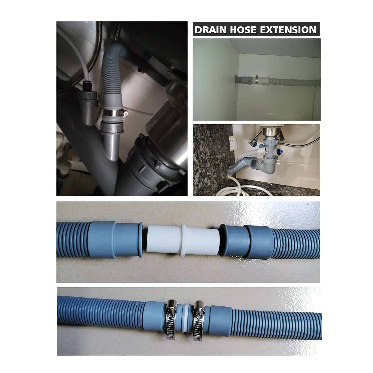 Manguera de desagüe para lavavajillas universal - Kit de - Imagen 7