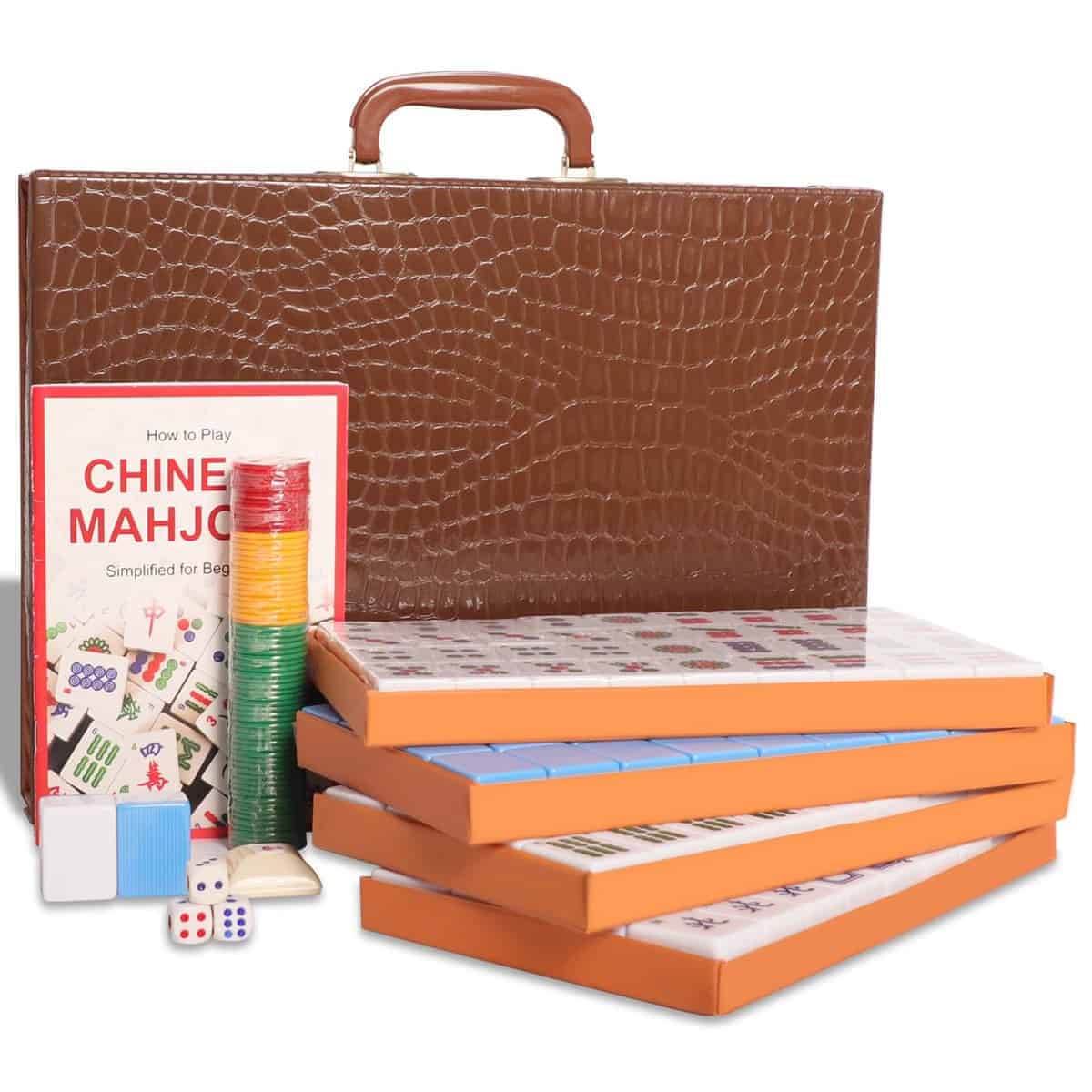 GUSTARIA Mahjong Chino, Juego de Mahjong con 146 Fichas