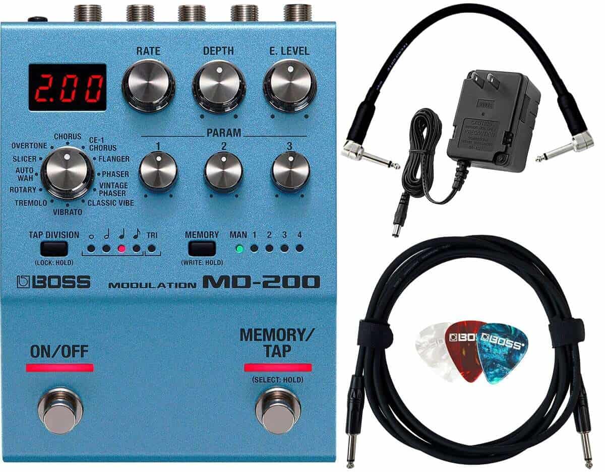 Boss MD-200 Modulation Bundle con Fuente de Alimentación,