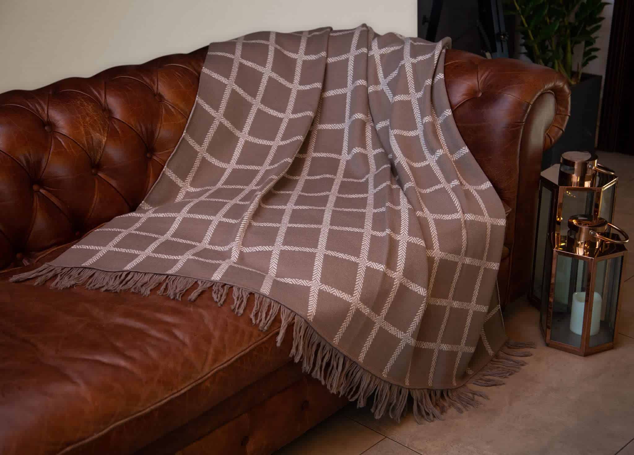 Manta de Lana de Merino Irlandesa SAOL - Manta de Punto - Imagen 4