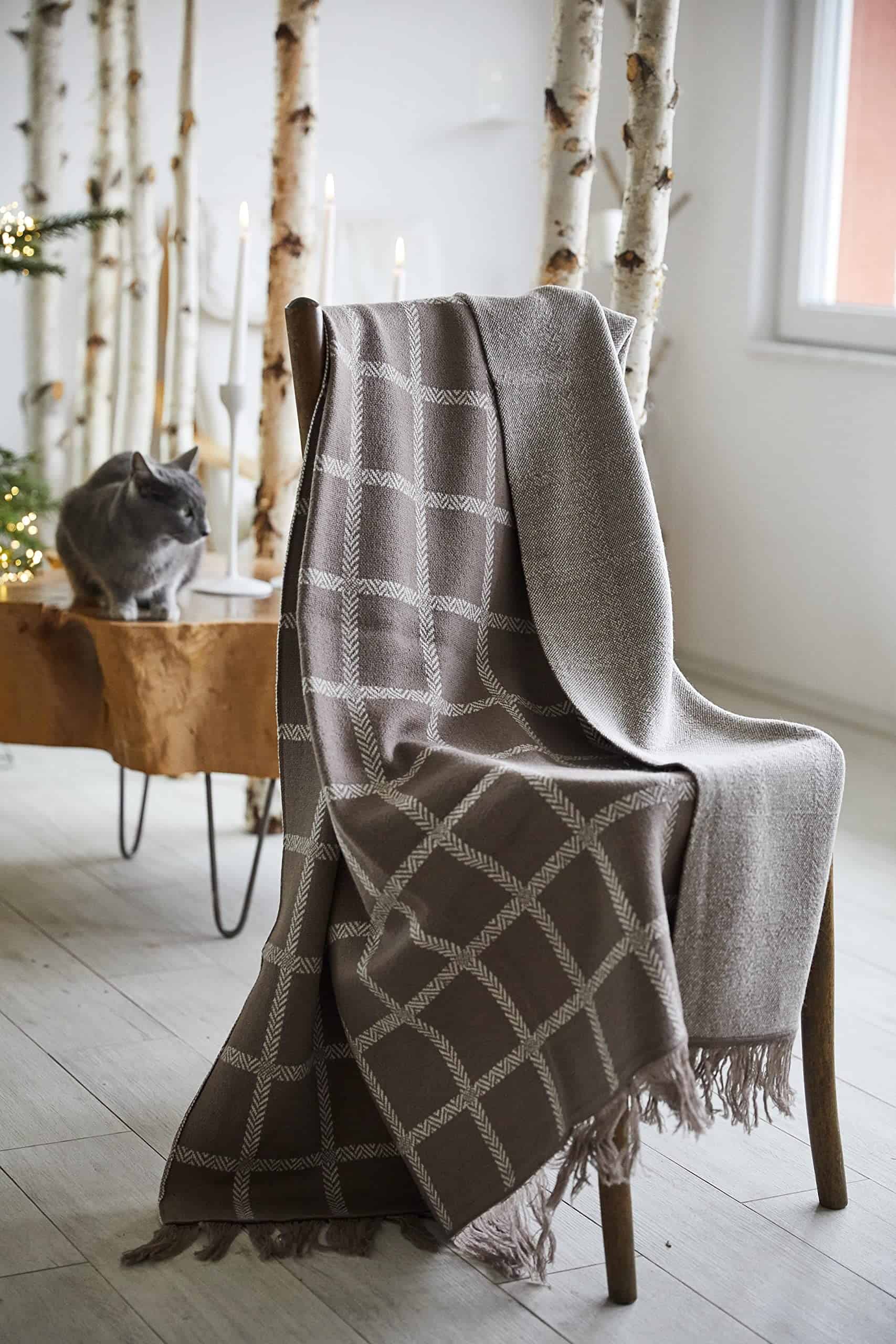 Manta de Lana de Merino Irlandesa SAOL - Manta de Punto