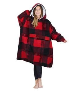 Tirrinia Manta con Capucha Extragrande, Manta de Sherpa