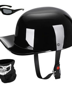 Casco de béisbol para motocicleta Yesmotor -Negro Claro