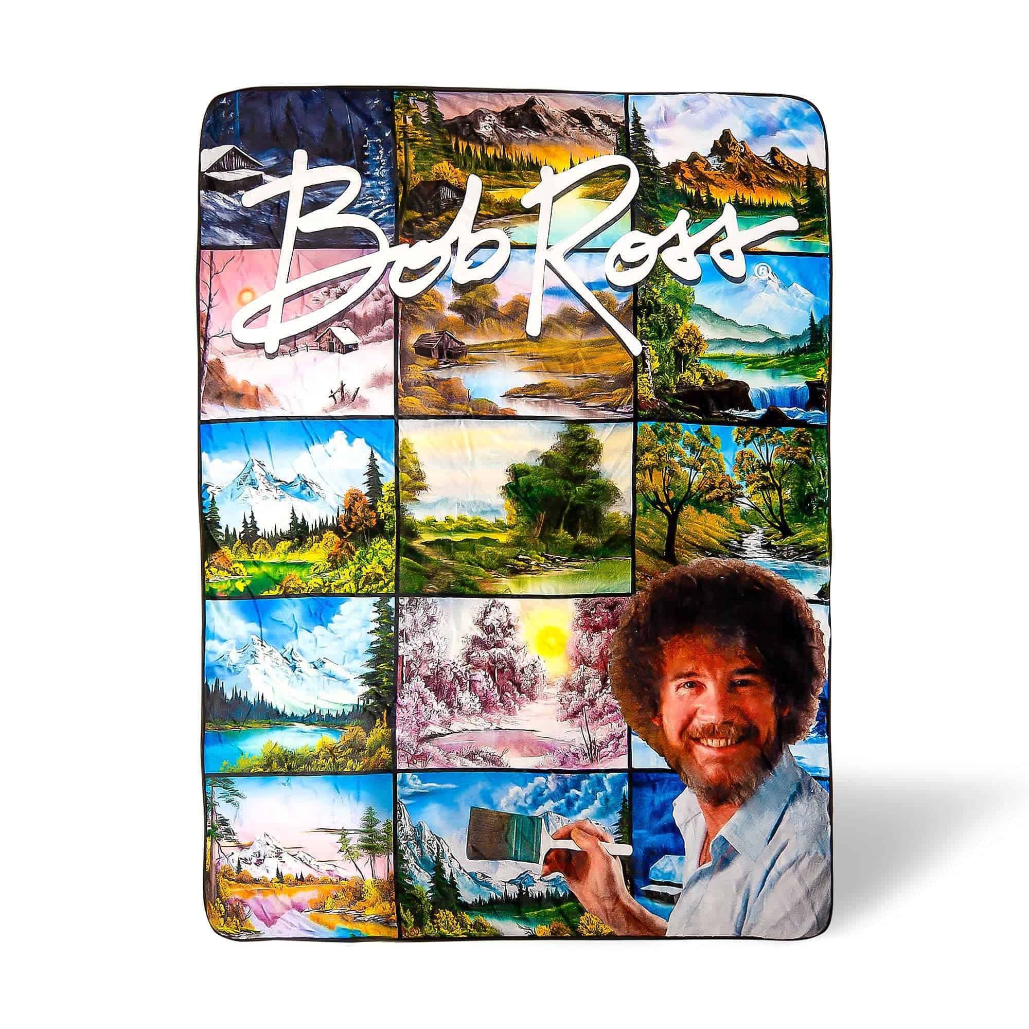 Manta de Sherpa de Gran Tamaño Bob Ross de Surreal