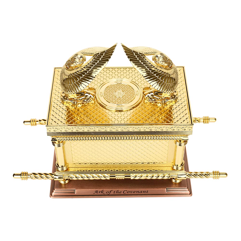 Estátua Chapada en Oro Réplica del Arca de la Alianza con - Imagen 4