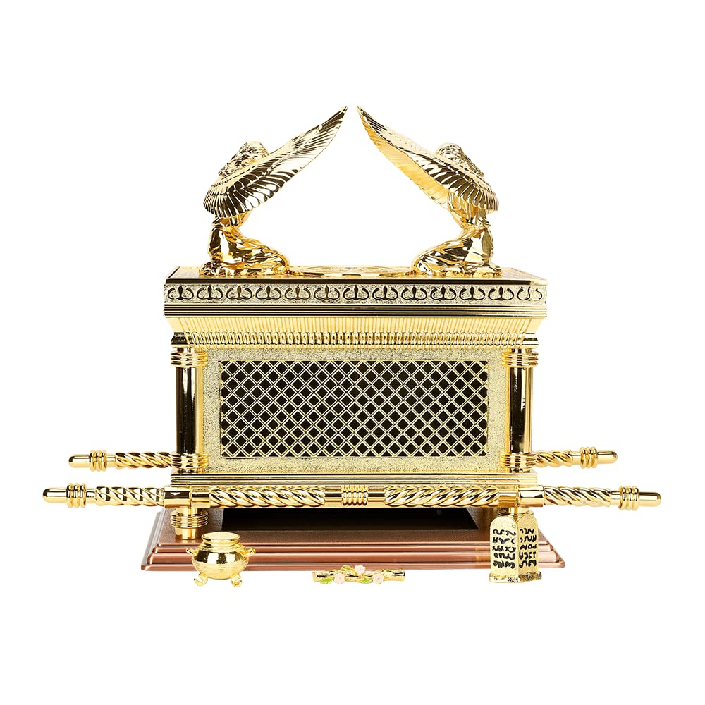 Estátua Chapada en Oro Réplica del Arca de la Alianza con