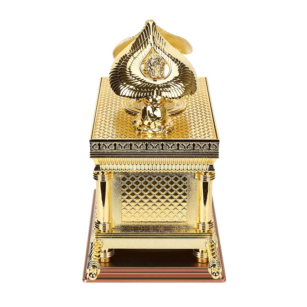 Estátua Chapada en Oro Réplica del Arca de la Alianza con - Imagen 6