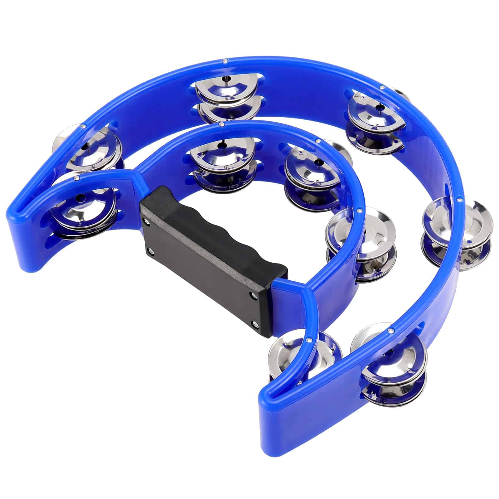 KOHAND 6 Packs 9 Inch Half Moon Tambourine, Doble Fila de - Imagen 4