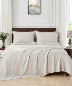 Juego de Sábanas 100% Lino Francés Orgánico, Certificado