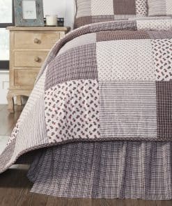 VHC Brands - Falda de cama Florette Plaid para cama King,