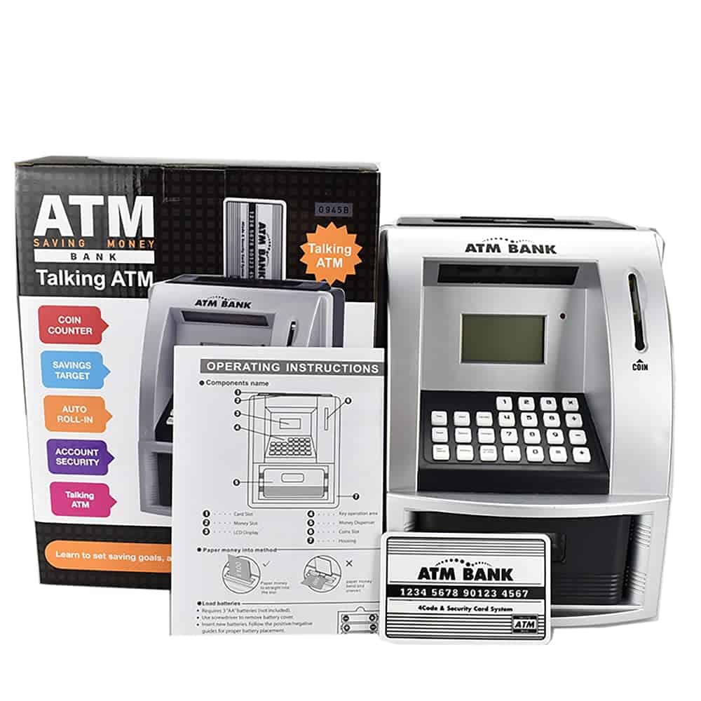 ATMBnk Hucha Electrónica para Niños, Cuenta Dinero de Forma - Imagen 9