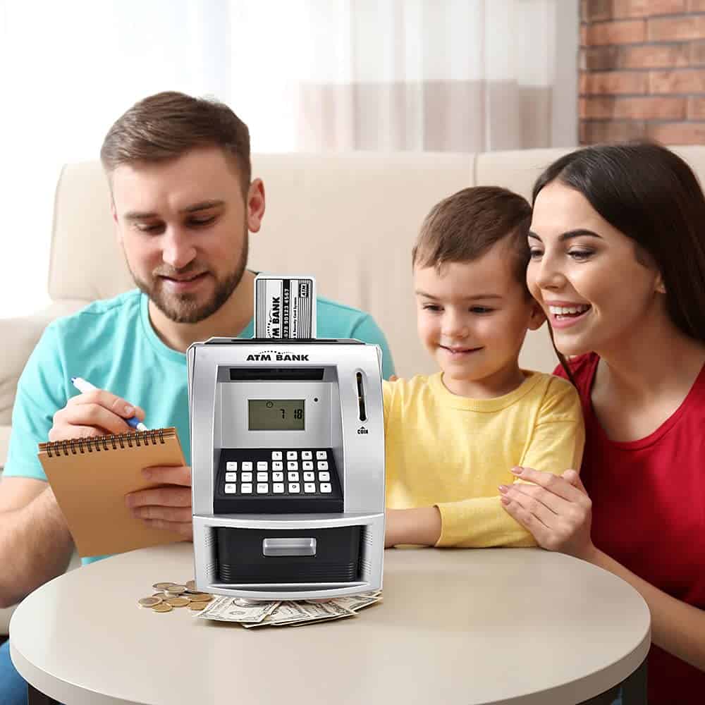 ATMBnk Hucha Electrónica para Niños, Cuenta Dinero de Forma - Imagen 4