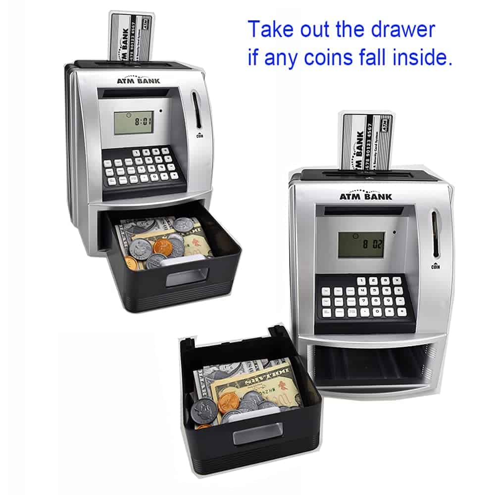 ATMBnk Hucha Electrónica para Niños, Cuenta Dinero de Forma - Imagen 8