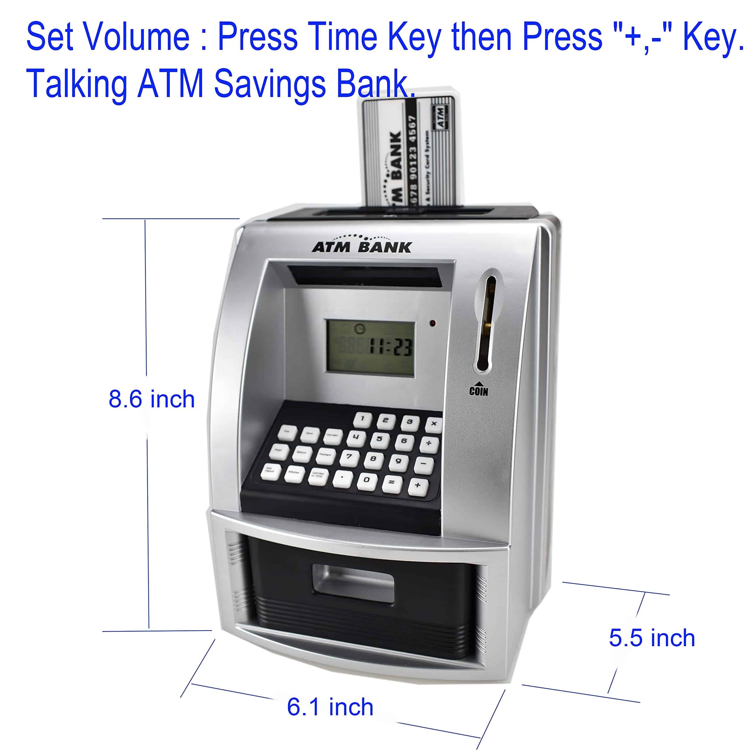 ATMBnk Hucha Electrónica para Niños, Cuenta Dinero de Forma - Imagen 7