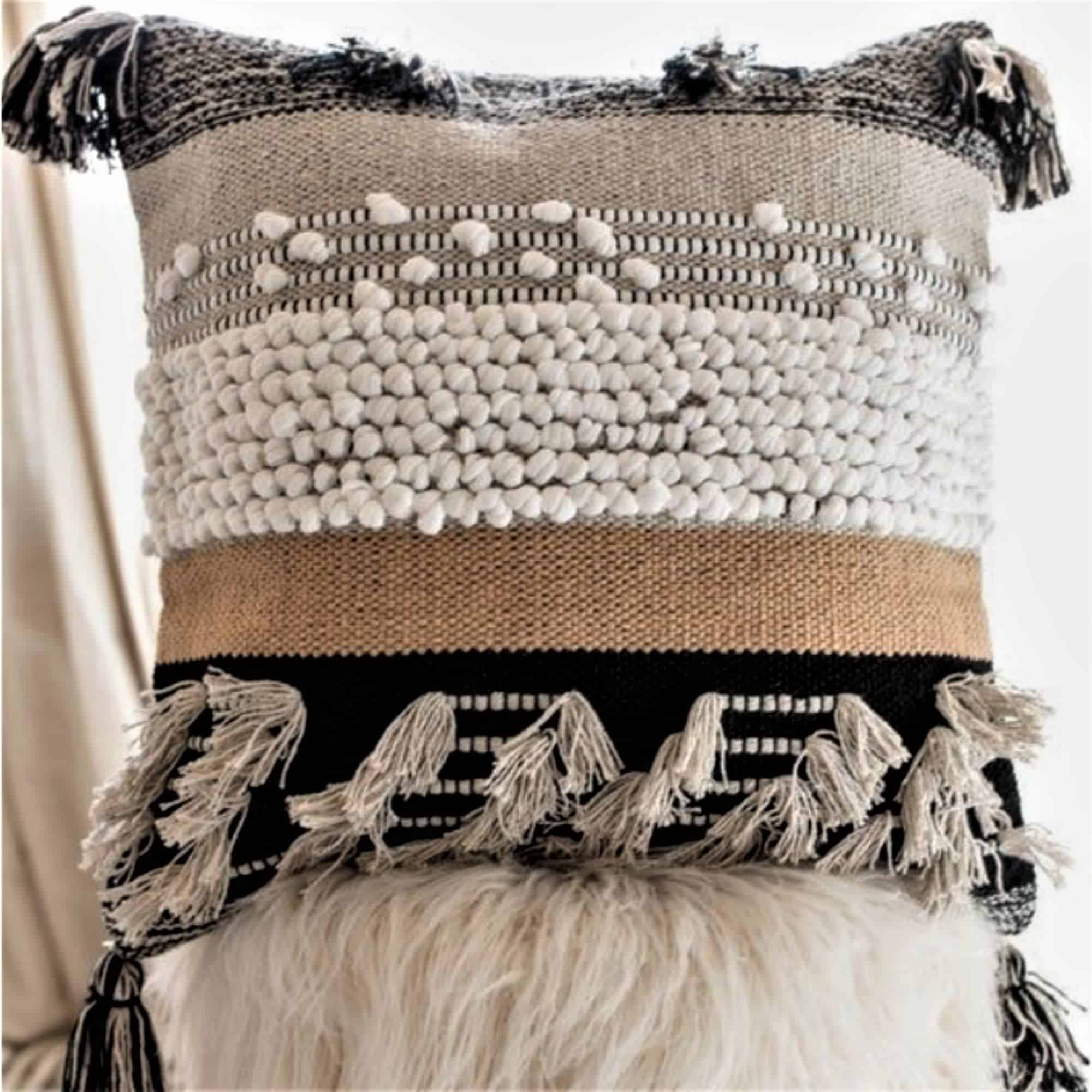 Funda de cojín boho COZYDEKO, 18�x18�, Bohemio Marruecos,