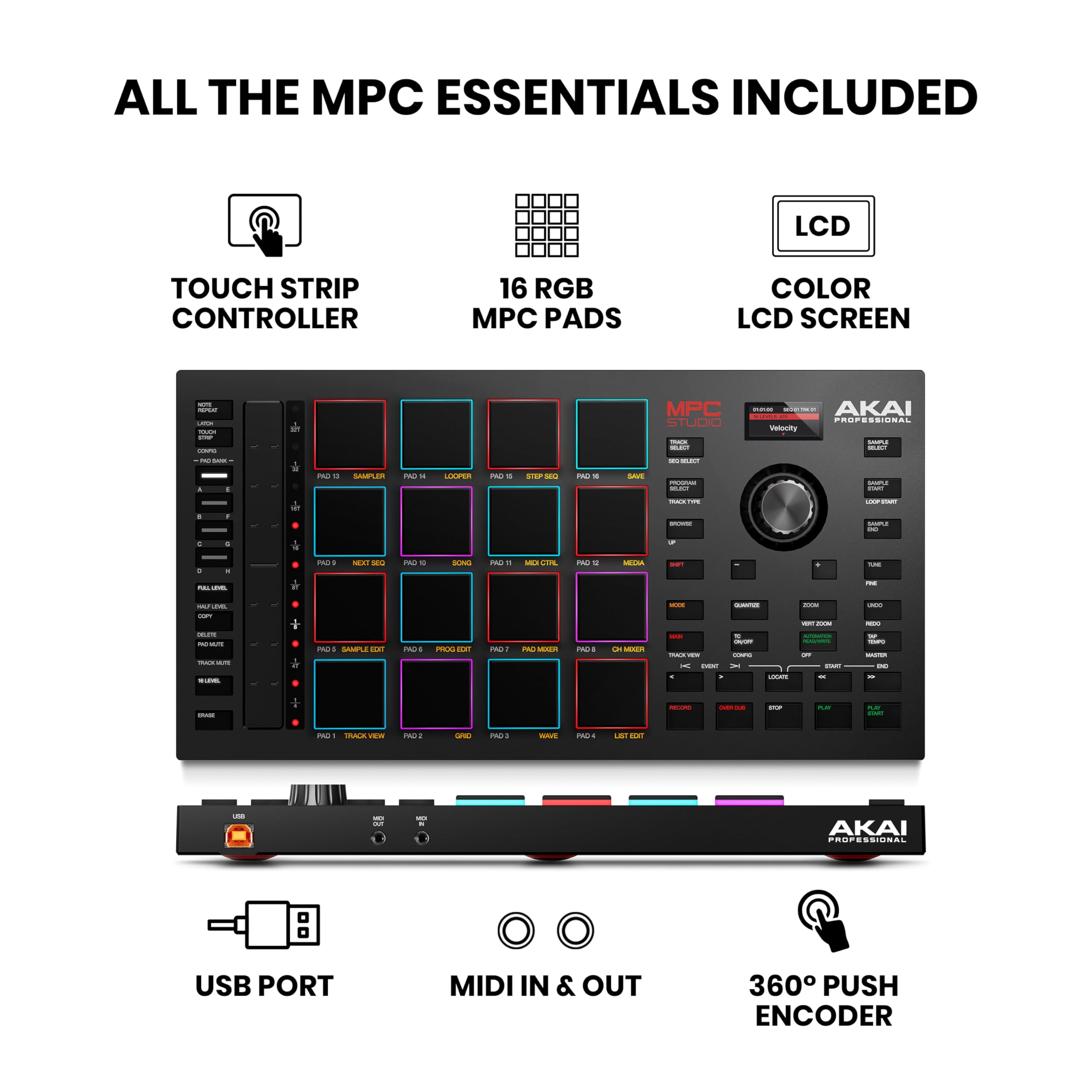 Controlador MIDI Beat Maker Akai Professional MPC Studio - Imagen 7