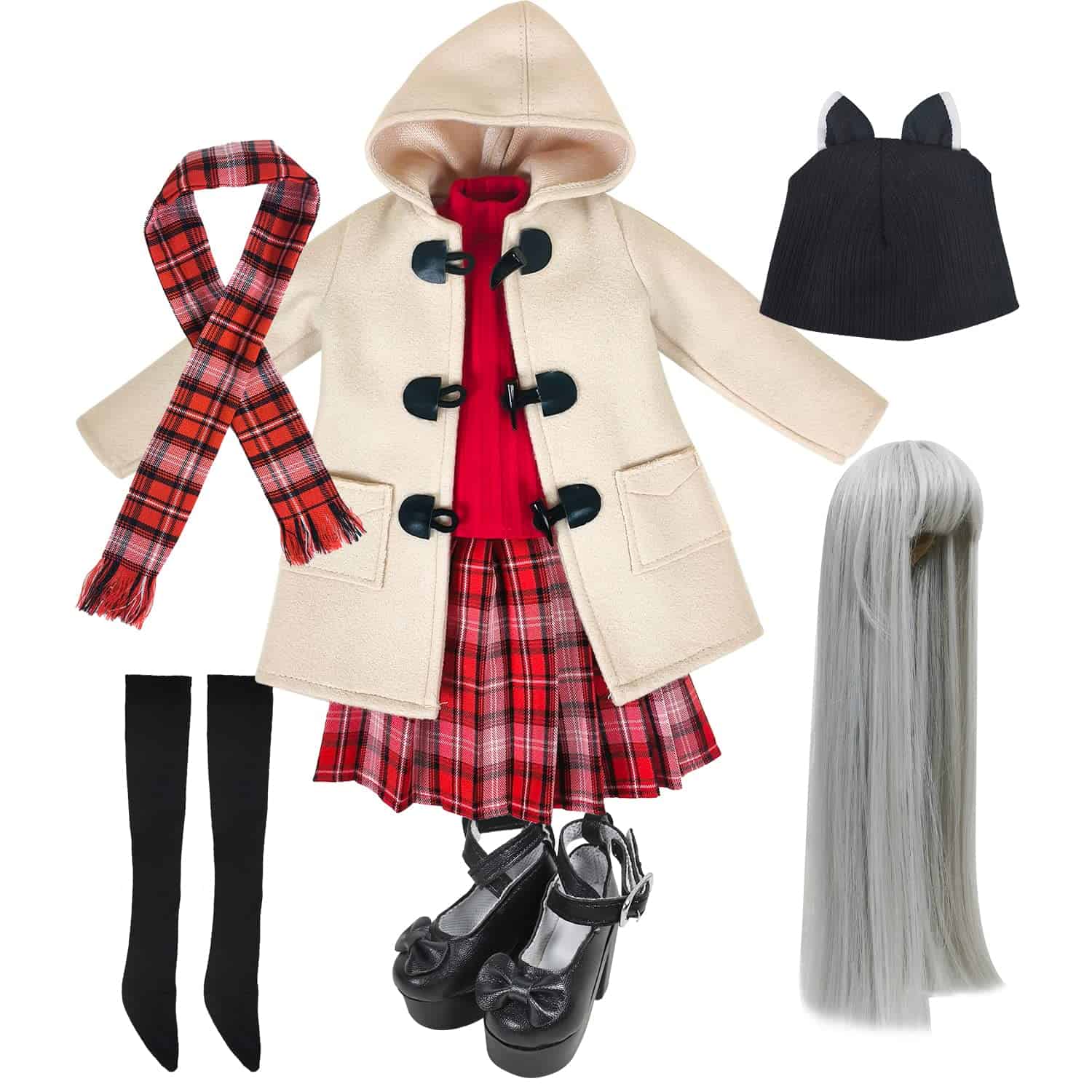 Conjunto de Ropa Proudoll Daily Outfits Wig Hat T-shirt