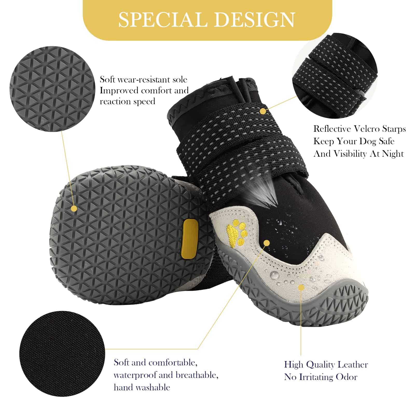 Zapatos para perros Botas transpirables para perros con - Imagen 4