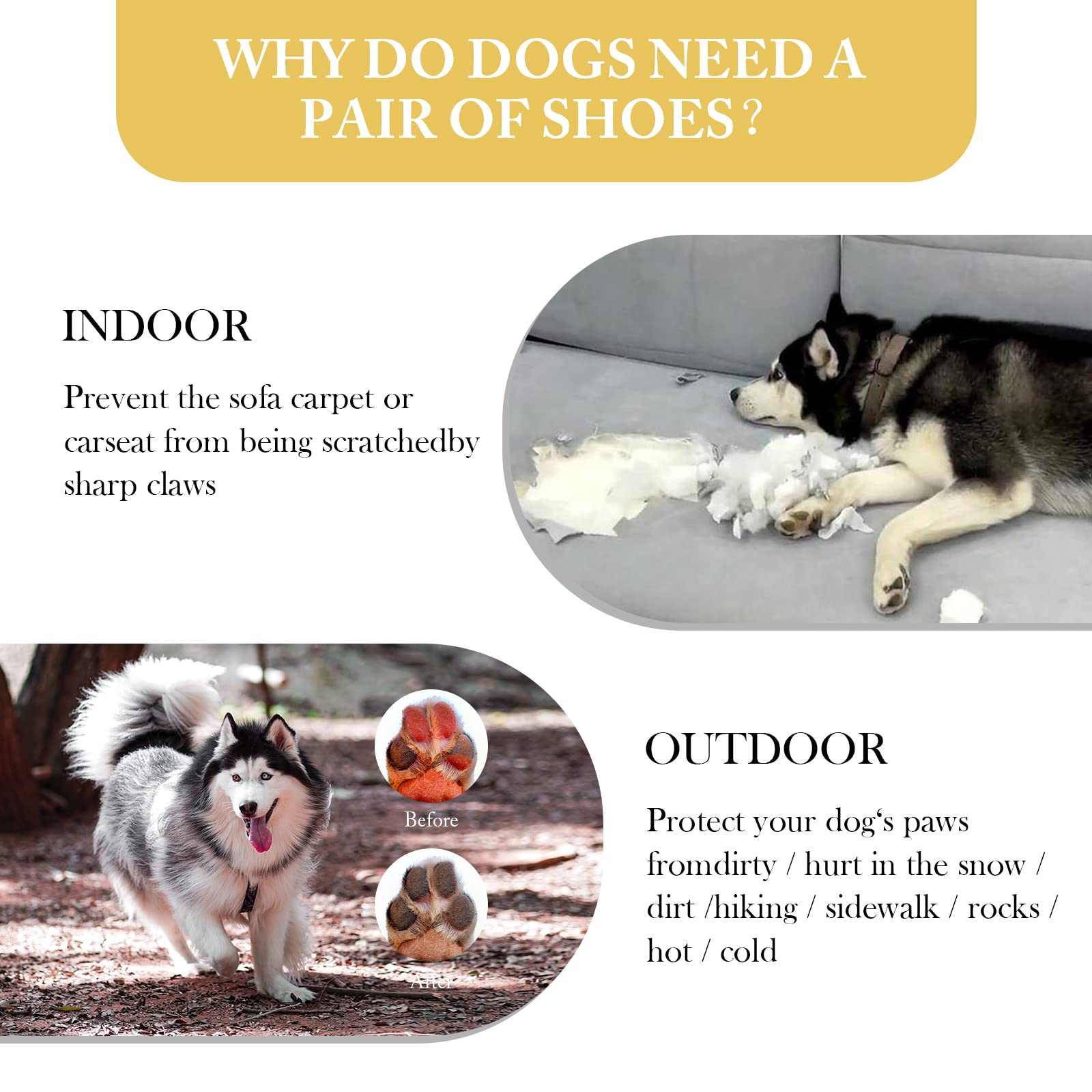 Zapatos para perros Botas transpirables para perros con - Imagen 7