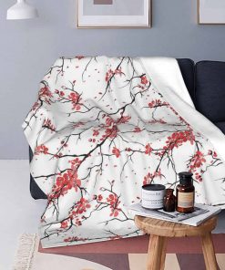 Manta de Sofá de Microfibra de Cerezo Japonés para Oficina