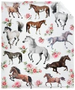 Manta de tiro de caballo rosa suave Franela Fleece Velvet