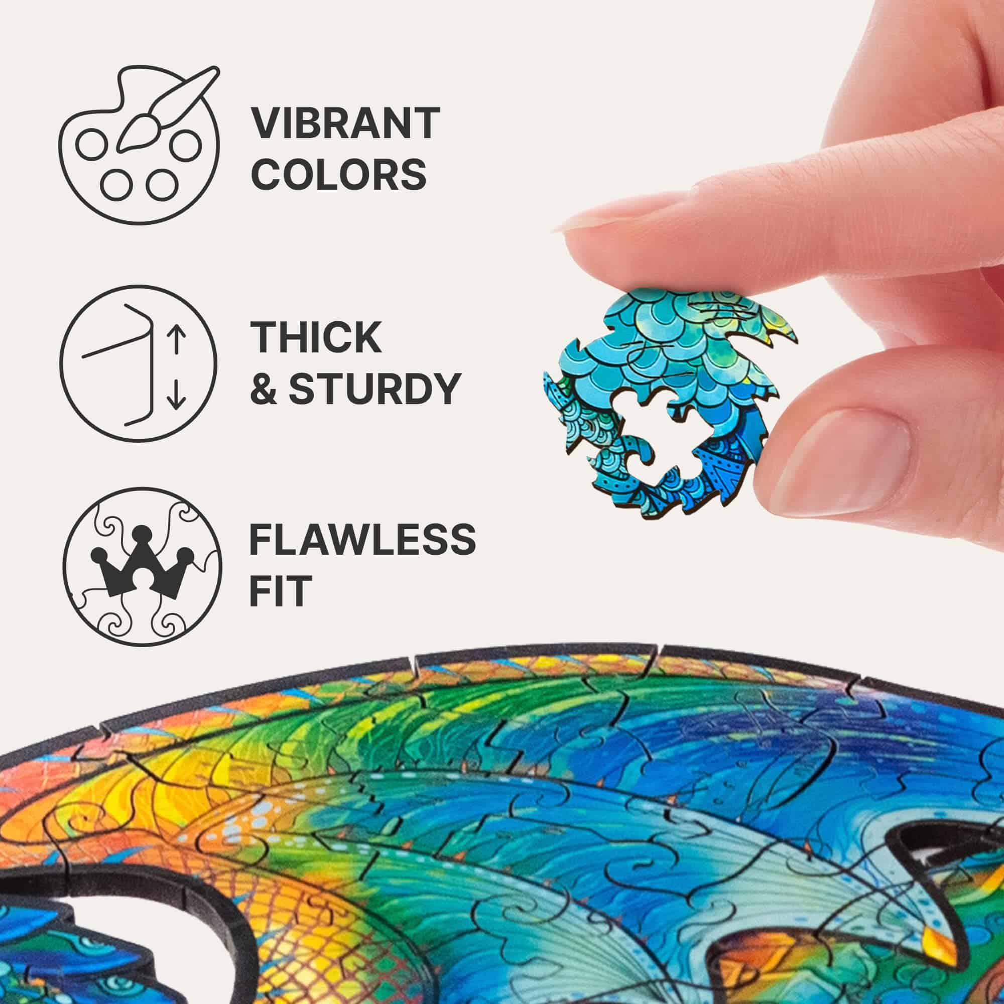 Rompecabezas de madera original UNIDRAGON - Dragón - Imagen 7