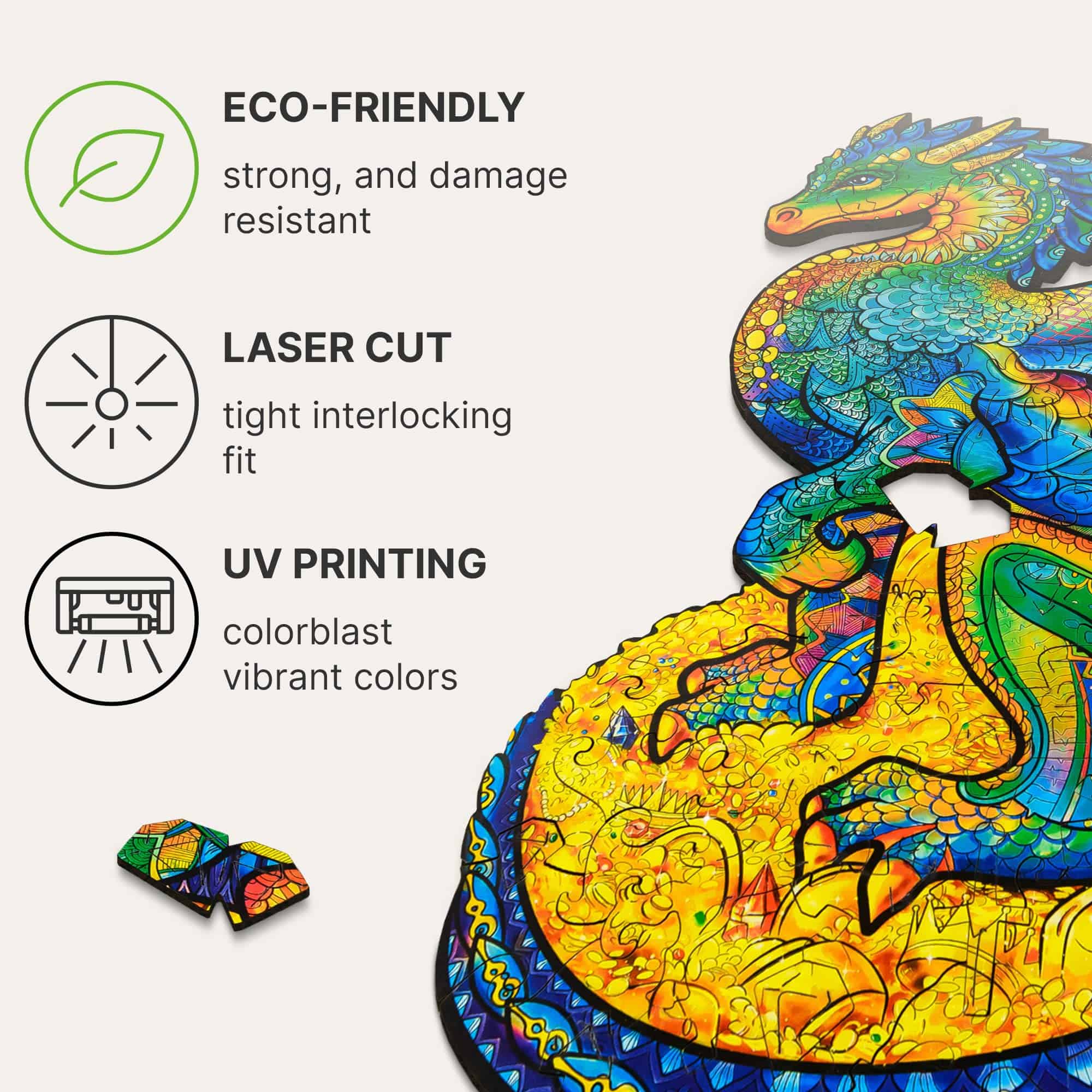 Rompecabezas de madera original UNIDRAGON - Dragón - Imagen 9