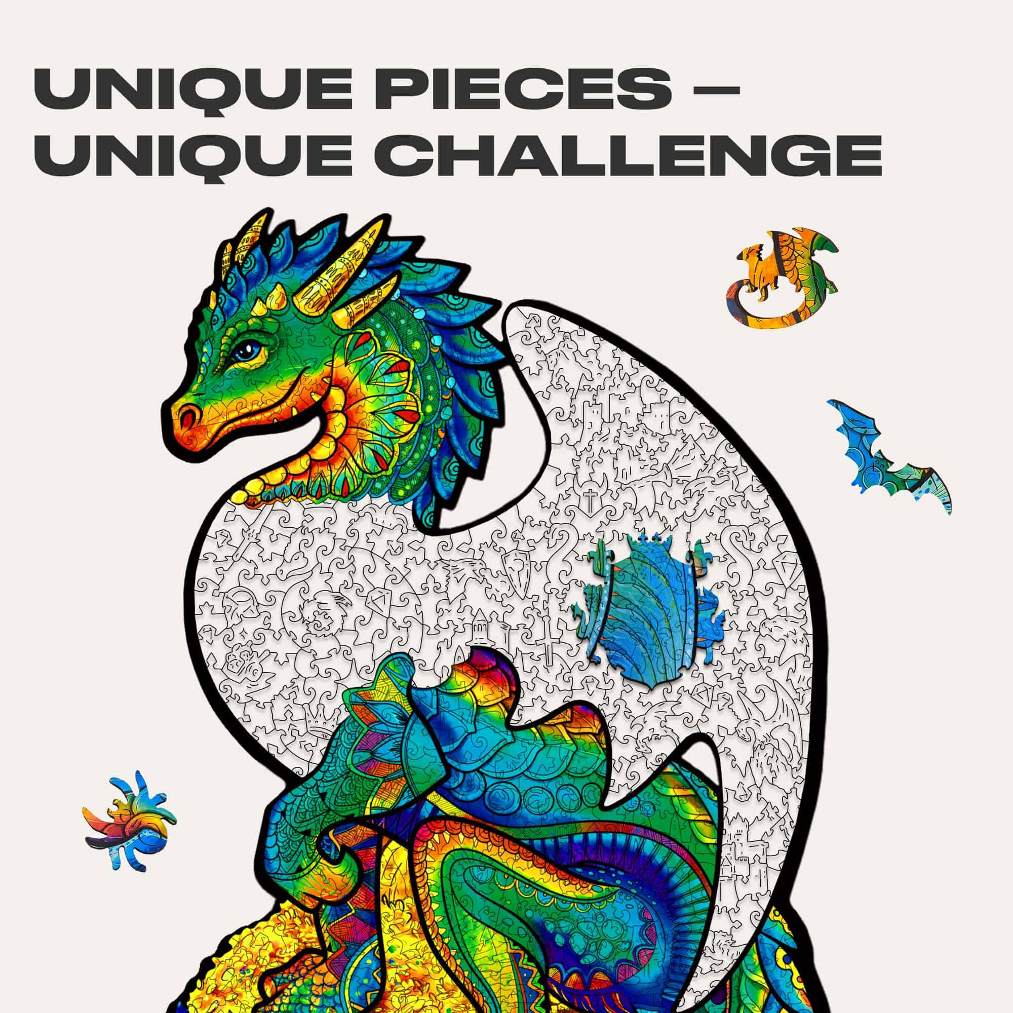 Rompecabezas de madera original UNIDRAGON - Dragón - Imagen 8