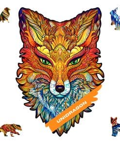 Rompecabezas de madera original UNIDRAGON - Zorro ardiente,