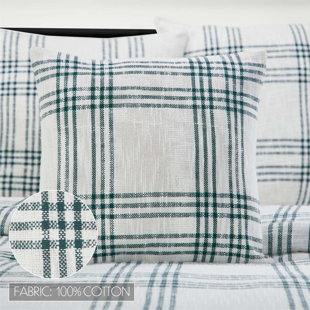 Cojín VHC Brands Pine Grove Plaid, Verde, 18x18 - Imagen 6
