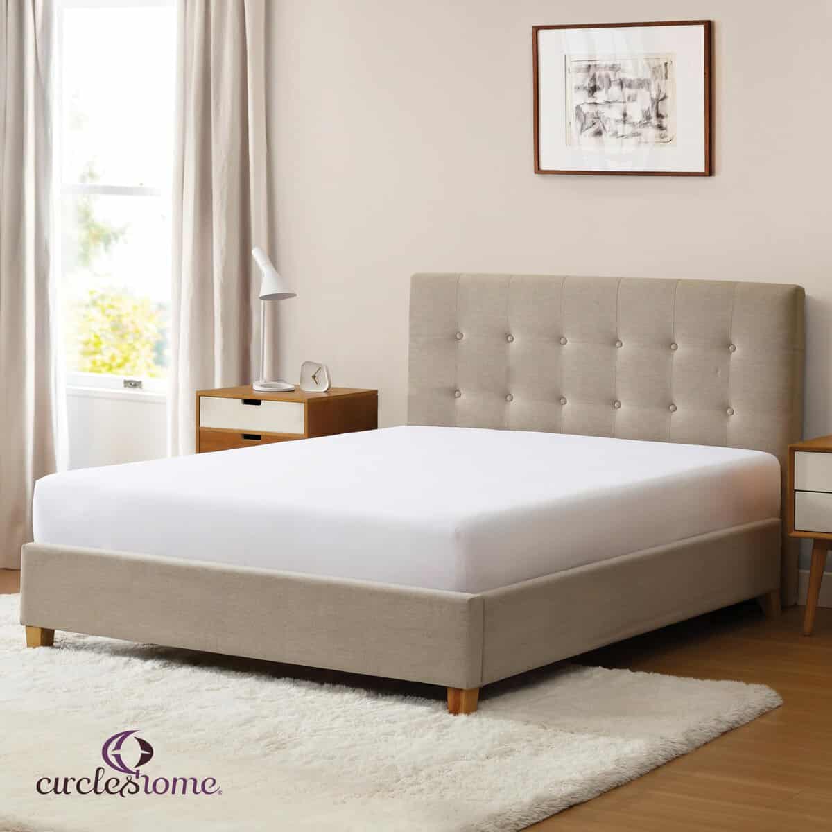 Sábana Ajustable CirclesHome King Size de -Blanco - Imagen 7