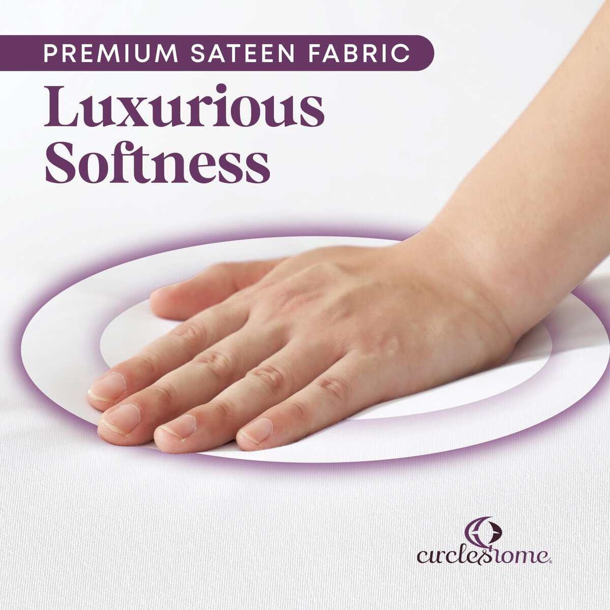 Sábana Ajustable CirclesHome King Size de -Blanco - Imagen 6