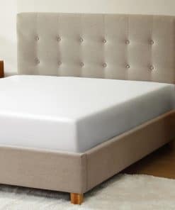 Sábana Ajustable CirclesHome King Size de -Blanco