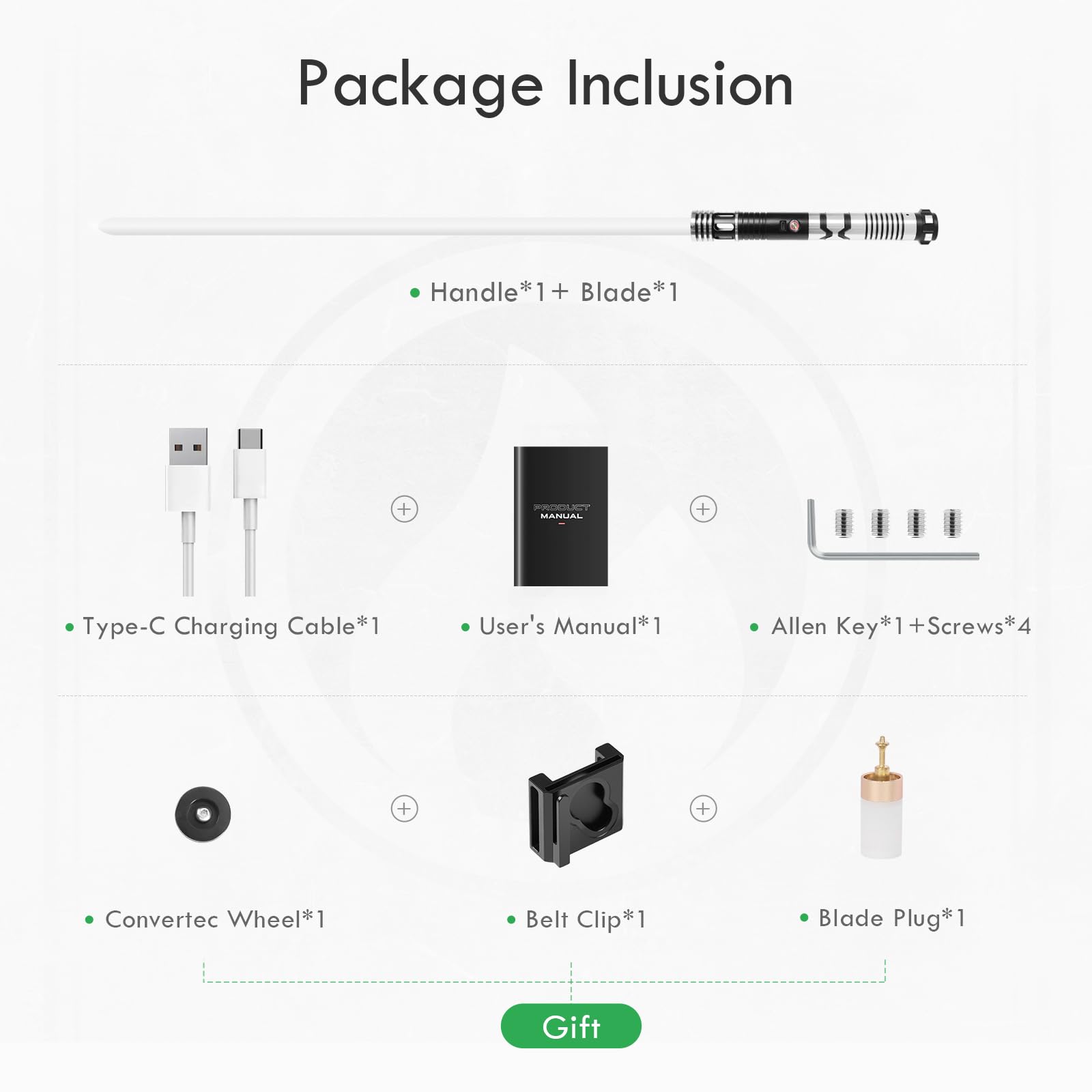 Sable de Luz CUSTOM SABER con Smooth Swing RGBX, Control de - Imagen 8